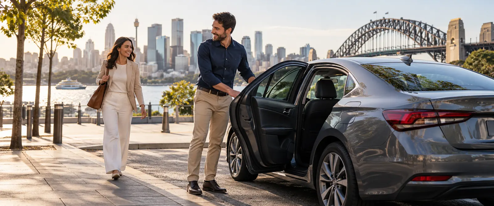 Rideshare driver opening the door for a passenger – rideshare insurance by Shielded Insurance